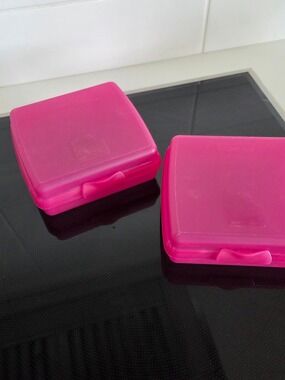 Tupperware Sandwich Keepers – Set of 2 (Pink)